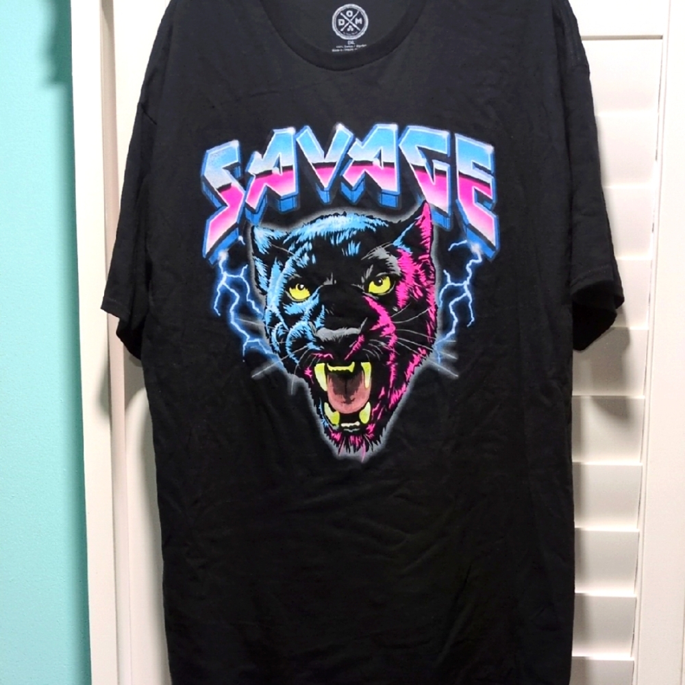 NWOT Savage Black Graphic T-Shirt sz 2XL